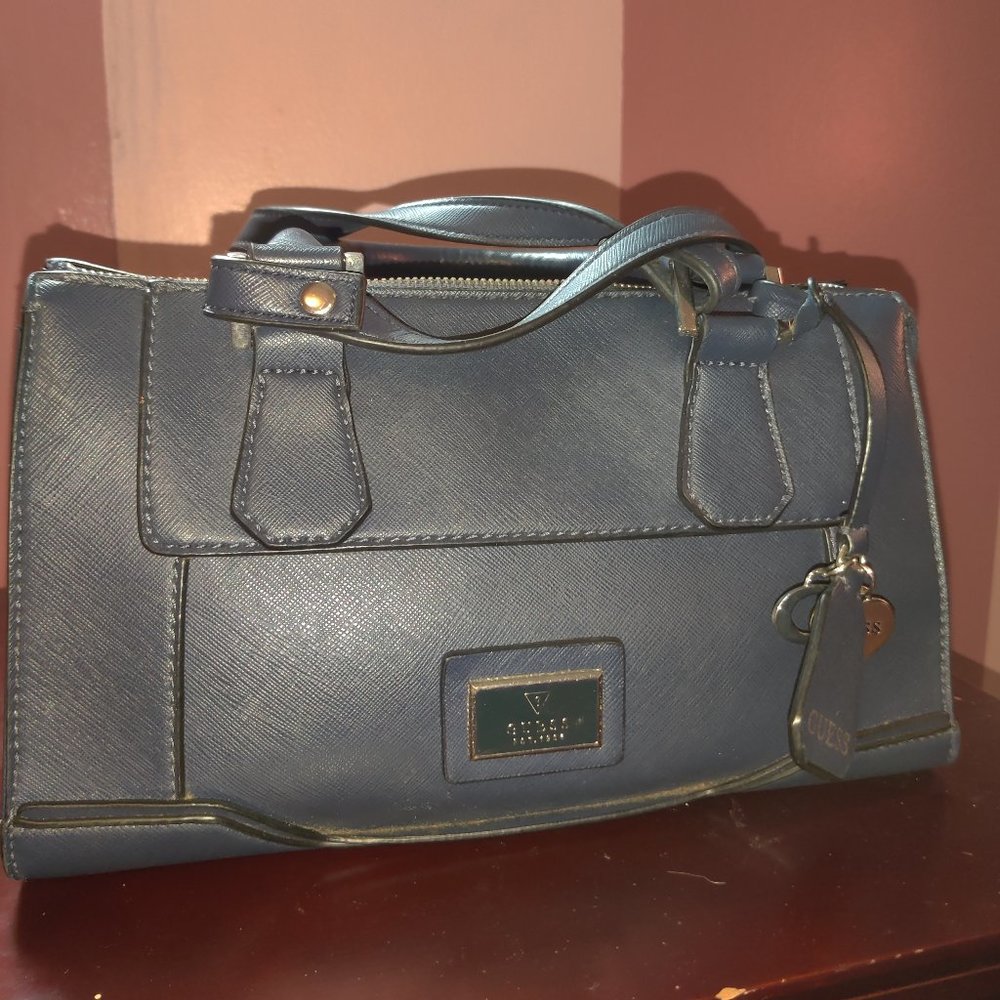 Dark blue Guess handbag purse